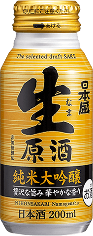 日本盛生原酒純米大吟醸200mlボトル缶 画像